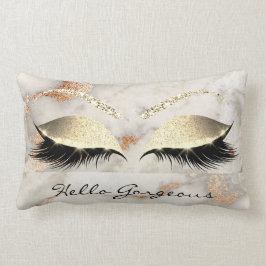Coral Copper Marble Makeup Lashes Hallo Prachtig Kussen