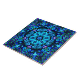 Coral Cornucopia Mandala Tile Tegeltje