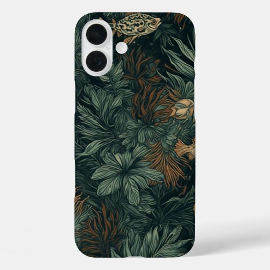 Coral Cosmos Drift - IPhone 16 Hoesje (Achterkant)