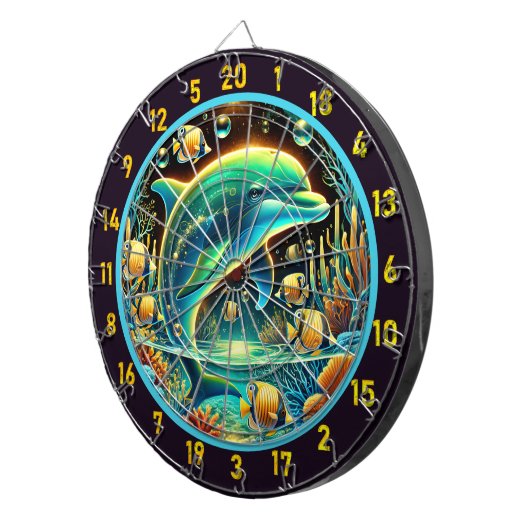 Coral Cove Dolphin Dartboard Adventure Dartbord (Voorkant Rechts)