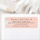 Coral & Cream Filigree Elegant Return Labels (Insitu)
