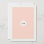 Coral & Cream Filigree Elegant Wedding Invitation Kaart (Achterkant)