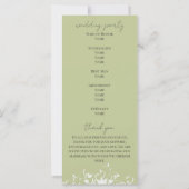 Coral & Cream Filigree Elegant Wedding Programme (Achterkant)