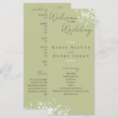 Coral & Cream Filigree Elegant Wedding Programme (Voorkant / Achterkant)