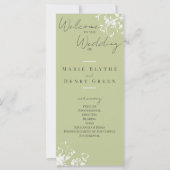 Coral & Cream Filigree Elegant Wedding Programme (Voorkant)