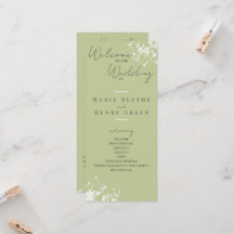 Coral & Cream Filigree Elegant Wedding Programme
