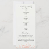 Coral & Cream Filigree Elegant Wedding Programme (Achterkant)