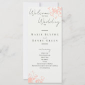 Coral & Cream Filigree Elegant Wedding Programme (Voorkant)