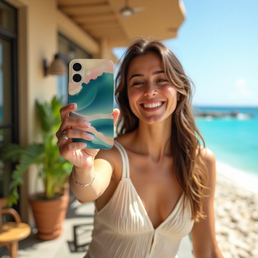 Coral Crest Fluid Abstract Coastal Case-Mate iPhone Case