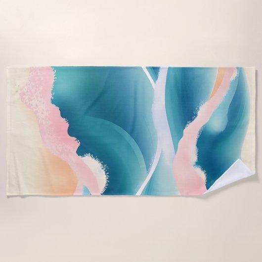 Coral Crest Fluid Abstract Coastal Strandlaken (Voorkant)