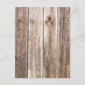 Coral Daisy Barn Wood Save the Date Aankondiging (Achterkant)