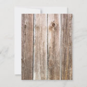 Coral Daisy Barn Wood Save the Date Aankondiging (Achterkant)