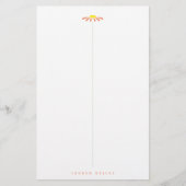 Coral Daisy Briefpapier (Voorkant)