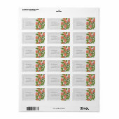 Coral Daisy Damask Return Address Labels (Full Sheet)