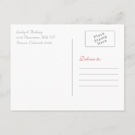 Coral Daisy Grey Damask Bruiloft Save the Date Aankondigingskaart (Achterkant)