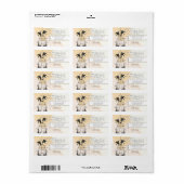 Coral Damask Bird Cage Air Mail Love Poem Etiket (Full Sheet)