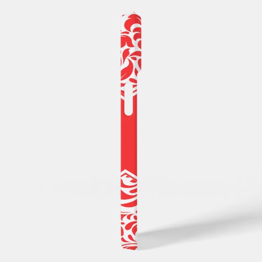 Coral Damask Custom Monogrammen Monogrammen Hoesje (Achterkant / Rechts)