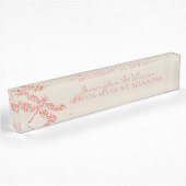 Coral Damask Dragonfly Wedding Naambordje