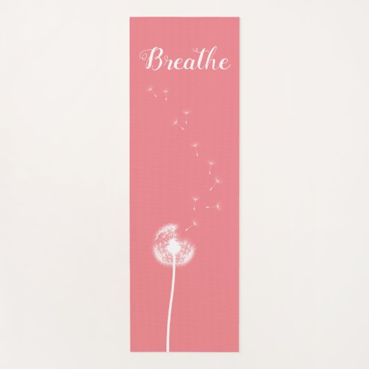 Coral Dandelion Yoga Mat (Voorkant)