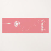 Coral Dandelion Yoga Mat (Voorkant (horizontaal))