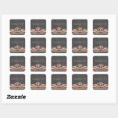 Coral Deco Chalkboard Wedding Stickers (Vel)
