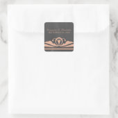 Coral Deco Chalkboard Wedding Stickers (Tas)