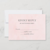 Coral Dreams Waterverf Wedding RSVP-kaart Kaart (Achterkant)
