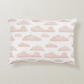 Coral Dreamtime Waterverf Clouds Accent Pillow Kussen (Achterkant)