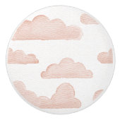 Coral Dreamtime Waterverf Clouds Ceramic Pull Keramische Knop (Voorkant)