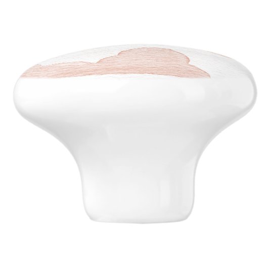 Coral Dreamtime Waterverf Clouds Ceramic Pull Keramische Knop (Zijkant)