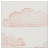 Coral Dreamtime Waterverf Clouds Fabric Stof (Close Up)