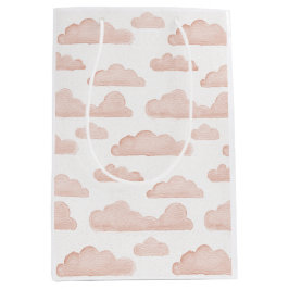 Coral Dreamtime Waterverf Clouds Gift Bag Medium Cadeauzakje