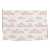 Coral Dreamtime Waterverf Clouds Kussensloop (Achterkant-Rechts)