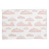 Coral Dreamtime Waterverf Clouds Kussensloop (Voorkant-Rechts)