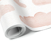 Coral Dreamtime Waterverf Clouds Wrapping Paper Cadeaupapier (Rol Hoek)