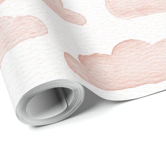Coral Dreamtime Waterverf Clouds Wrapping Paper Cadeaupapier (Rol Hoek)