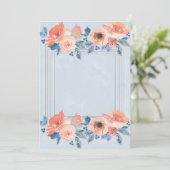 Coral Dusty Blue Gold zal mijn Bridesmaid zijn Kaart (Staand voorkant)