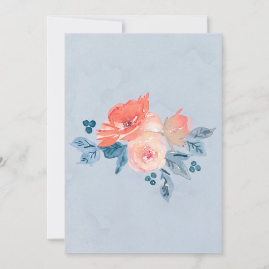 Coral Dusty Blue Gold zal mijn Bridesmaid zijn Kaart (Achterkant)