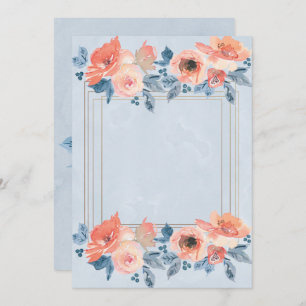 Coral Dusty Blue Gold zal mijn Bridesmaid zijn Kaart