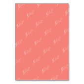 Coral | Eenvoudige en elegante Trouwtafel Kaart (Achterkant)