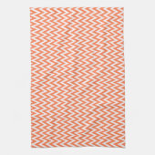 Coral Elegant Chevron Design Theedoek (Verticaal)