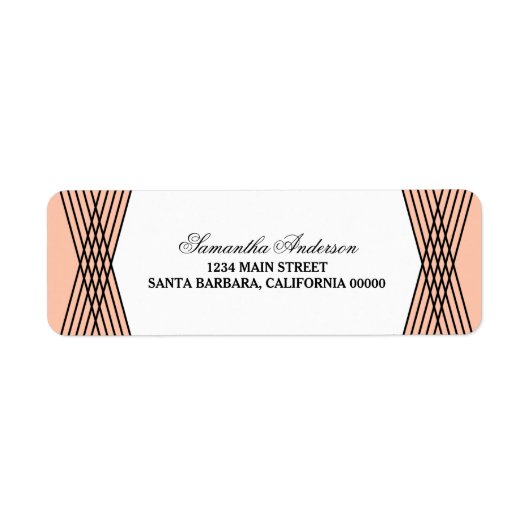 Coral Elegant Deco Adresetiketten Etiket (Voorkant)