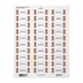 Coral Elegant Deco Adresetiketten Etiket (Full Sheet)