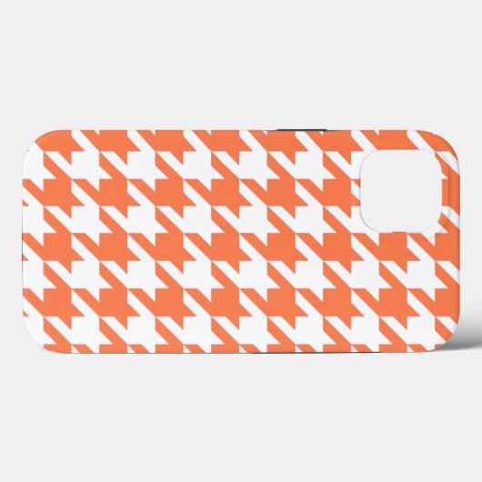 Coral Elegant Houndstooth Case-Mate iPhone Case (Achterkant (horizontaal))