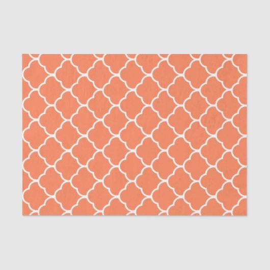 Coral Elegant Moroccan Design Tissuepapier (Voorkant)