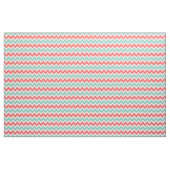 Coral en Aqua Modern Chevron Stof (Fat Quarter)