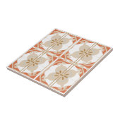 Coral en beige Intricate Portugese stijl Tegeltje (Zijkant)