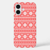 Coral Fair Isle-kerstkeuken Case-Mate iPhone Case (Achterkant)