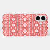 Coral Fair Isle-kerstkeuken Case-Mate iPhone Case (Achterkant (horizontaal))