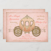 Coral Fairytale Princess Quinceanera Kaart (Voorkant / Achterkant)